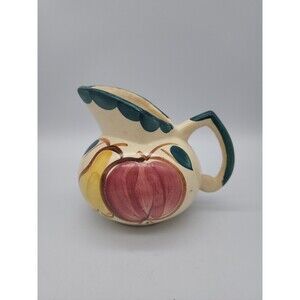 Puritan Slip Ware Pottery Apple & Pear Water Creamer Pitcher Vintage